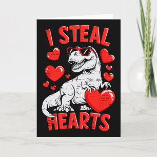 Valentinstag Dinosaurier T Rex Herz Teenager Junge Karte