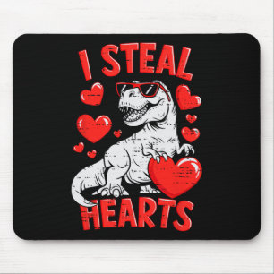 Valentinstag Dinosaurier T Rex Herz Teenager Junge Mousepad