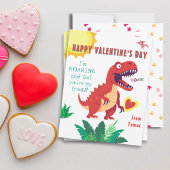Valentinstag Dinosaurierkarte Mitteilungskarte