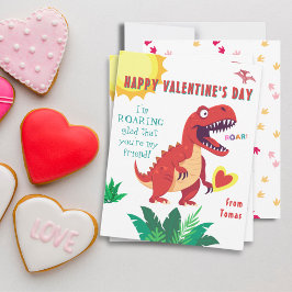 Valentinstag Dinosaurierkarte Mitteilungskarte