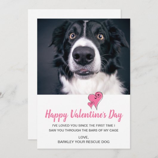 Valentinstag Dog Feiertagskarte (Vorne/Hinten)