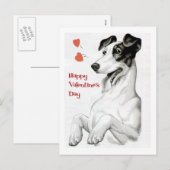 Valentinstag Dog Feiertagspostkarte (Vorne/Hinten)