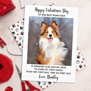 Valentinstag DOG MAMA Custom Funny Pet Foto Feiertagskarte