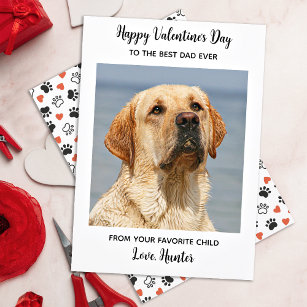 Valentinstag DOG VATER Niedliches Personalisiertes Feiertagskarte