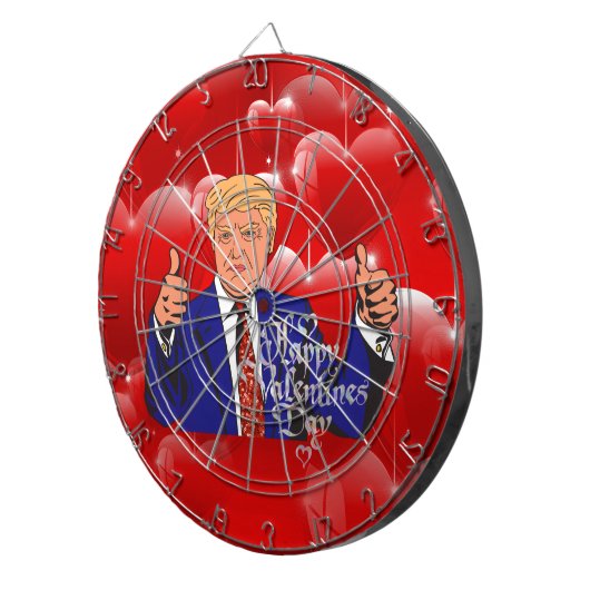 Valentinstag Donald Trump Dartscheibe (Vorderseite rechts)