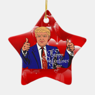 Valentinstag Donald Trump Keramik Ornament