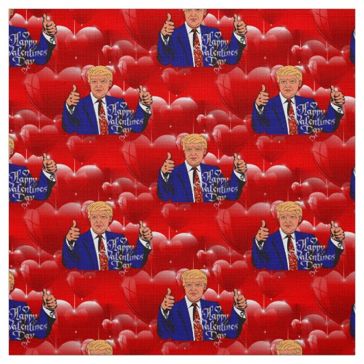 Valentinstag Donald Trumpf Stoff (Muster)
