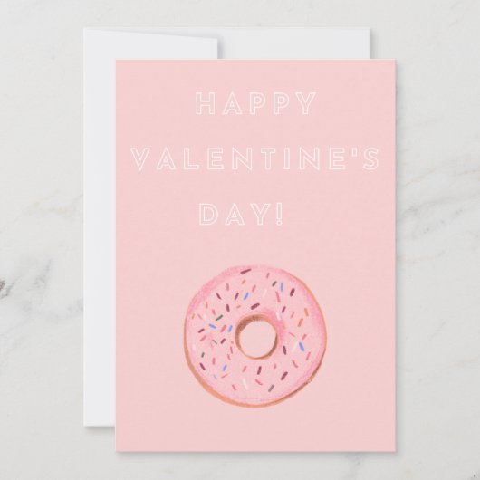 Valentinstag-Donut-Karte Feiertagskarte (Vorderseite)