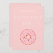 Valentinstag-Donut-Karte Feiertagskarte (Vorne/Hinten)