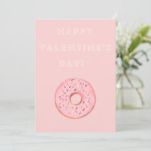 Valentinstag-Donut-Karte Feiertagskarte (Stehend Vorderseite)