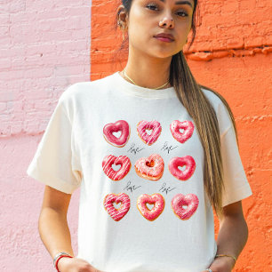 Valentinstag Donut Liebe Foodie  Tri-Blend Shirt