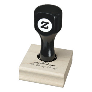 Valentinstag Donut Logo Familie Stempel