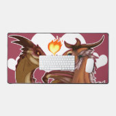 Valentinstag Drachen Schreibtischunterlage (Tastatur & Maus)