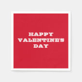 Valentinstag Drehbuch Modernes Cooles Rotes Papier Serviette (Vorderseite)