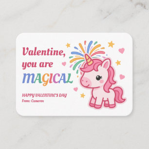 Valentinstag Du bist ein magisches Kinder-Einhorn Mitteilungskarte