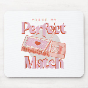 Valentinstag Du meine perfekte Match Spark Flamme Mousepad
