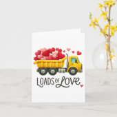 Valentinstag Dump LKW Lasten der Liebe Kleinkinder Karte (Gelbe Blume)