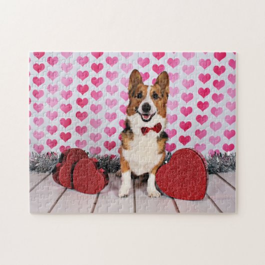 Valentinstag - Dunkin - Corgi Puzzle (Horizontal)