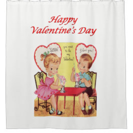 Valentinstag Duschvorhang