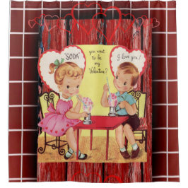 Valentinstag Duschvorhang