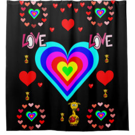 Valentinstag Duschvorhang