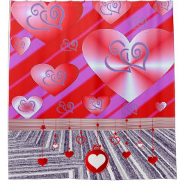 Valentinstag Duschvorhang