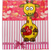 Valentinstag Duschvorhang, Giraffe Duschvorhang (Vorderseite)