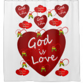 Valentinstag Duschvorhang Gott ist gut (Vorderseite)
