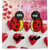 Valentinstag Duschvorhang, Ladybug Duschvorhang (Vorderseite)