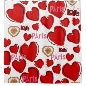 Valentinstag Duschvorhang, Paris Frankreich Duschvorhang (Vorderseite)