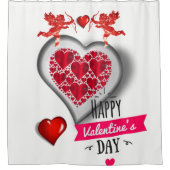 Valentinstag Duschvorhang, Paris Frankreich Duschvorhang (Vorderseite)