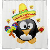 Valentinstag Duschvorhang, Pinguin Duschvorhang (Vorderseite)