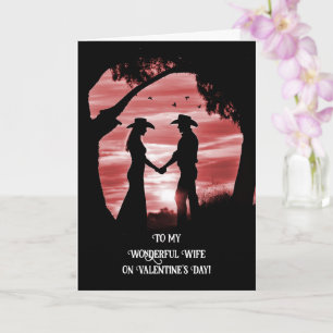 Valentinstag Ehefrau Country Western Benutzerdefin Karte