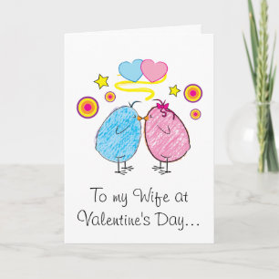 Valentinstag-Ehefrau Feiertagskarte
