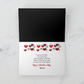 Valentinstag, Ehemann, Verzierte Herzen Feiertagskarte (Innenseite)