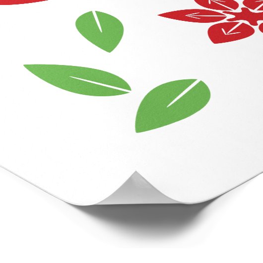 Valentinstag Ehepaar küsst mit Herzen Poster (Ecke)