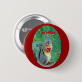 Valentinstag-Eichhörnchen Button (Vorne & Hinten)