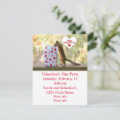 Valentinstag Eichhörnchen Feiertagskarte (Stehend Vorderseite)