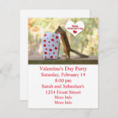 Valentinstag Eichhörnchen Feiertagskarte (Vorne/Hinten)