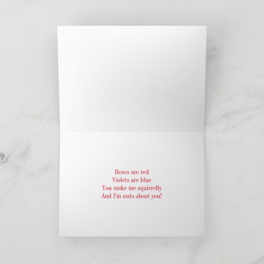 Valentinstag-Eichhörnchen Feiertagskarte (Innenseite)