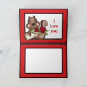 Valentinstag Eichhörnchen-Grußkarte Feiertagskarte (Innenseite)
