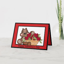 Valentinstag Eichhörnchen-Grußkarte Feiertagskarte