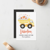 Valentinstag eines Zugfahrzeugs Mitteilungskarte (Vorderseite/Rückseite Beispiel)