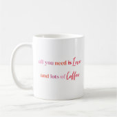 Valentinstag Einfache Liebe Kalligraphie Custom Kaffeetasse (Links)