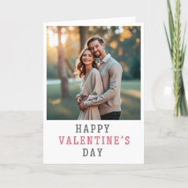 Valentinstag einfaches Typografie-Foto Feiertagskarte