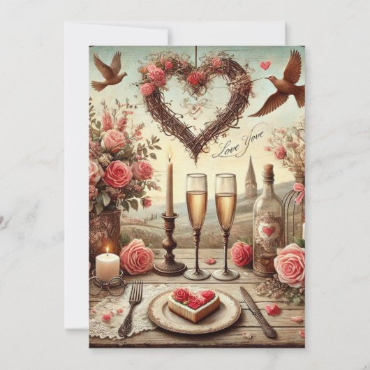 Valentinstag Einladung (Rückseite)