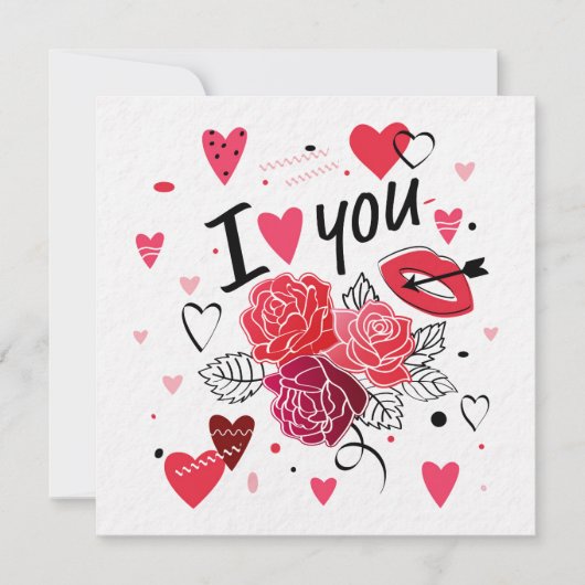 Valentinstag Einladung (Vorderseite)