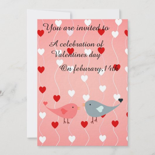 Valentinstag Einladung (Vorderseite)