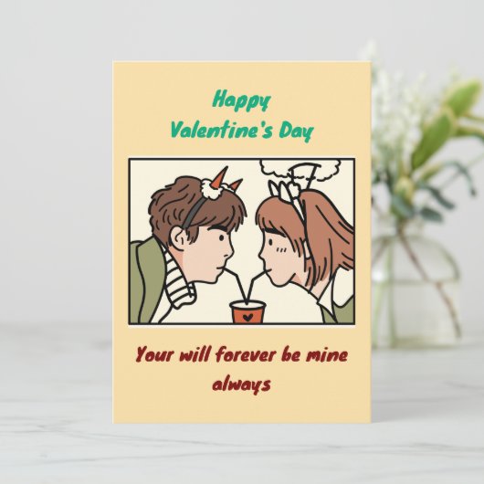 Valentinstag Einladung (Stehend Vorderseite)