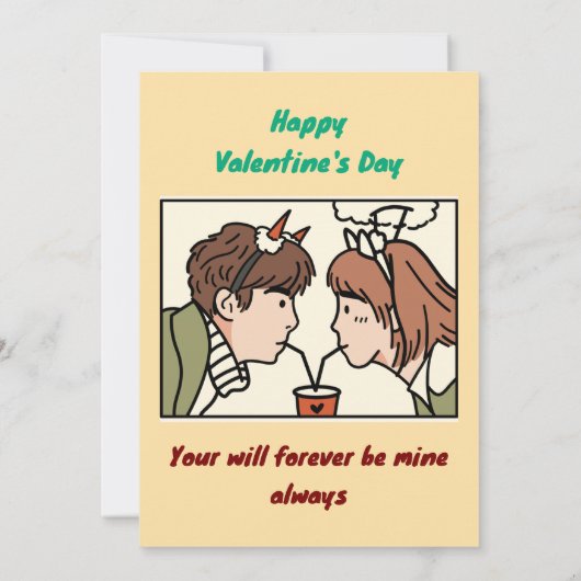 Valentinstag Einladung (Rückseite)